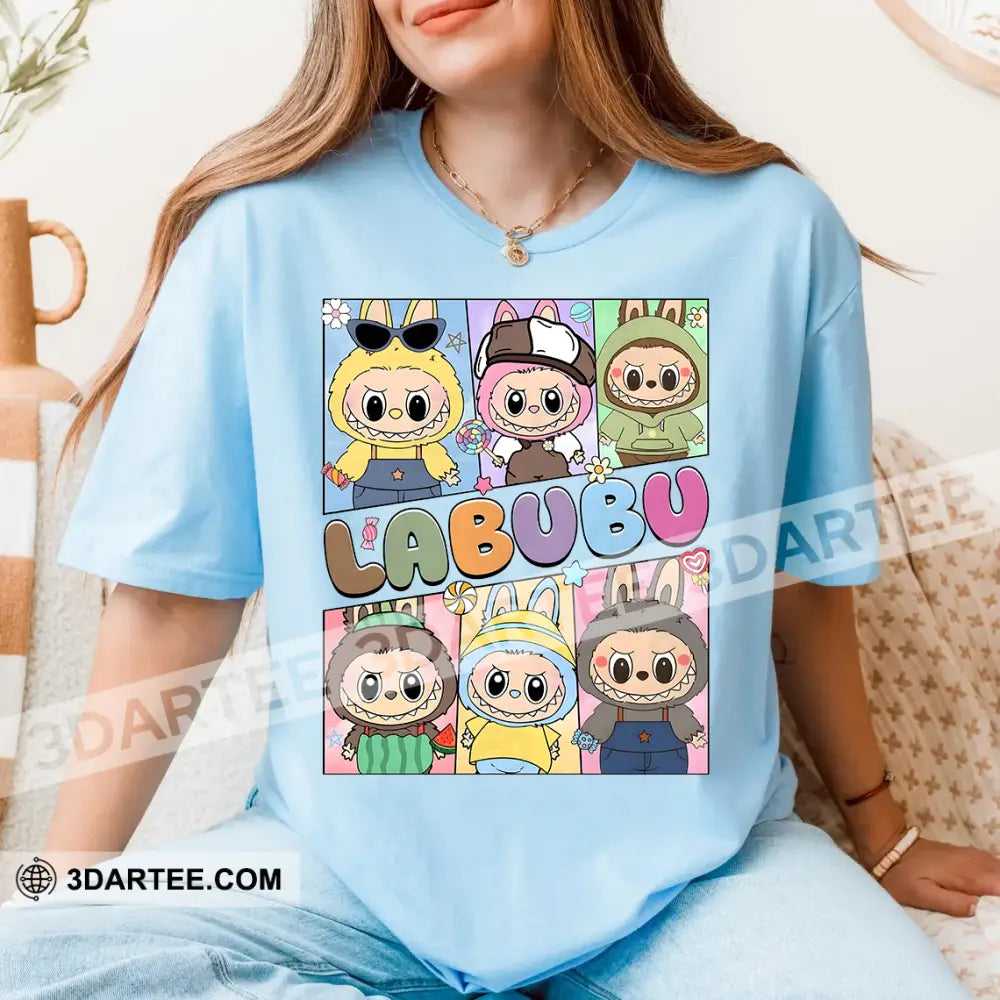 Kid And Adult T-Shirt - Cute Labubu Collection The Monsters T-Shirt Cute Collectible Gift Apparel