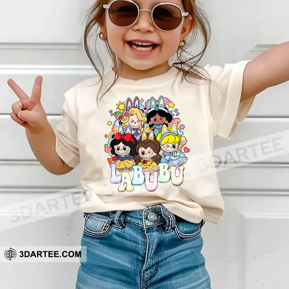 Kid And Adult T-Shirt - Labubu Dressed As Princesses Labubu The Monsters T-Shirt Cute Collectible Gift Apparel