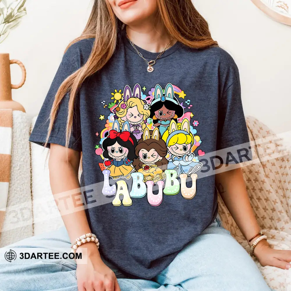 Kid And Adult T-Shirt - Labubu Dressed As Princesses Labubu The Monsters T-Shirt Cute Collectible Gift Apparel