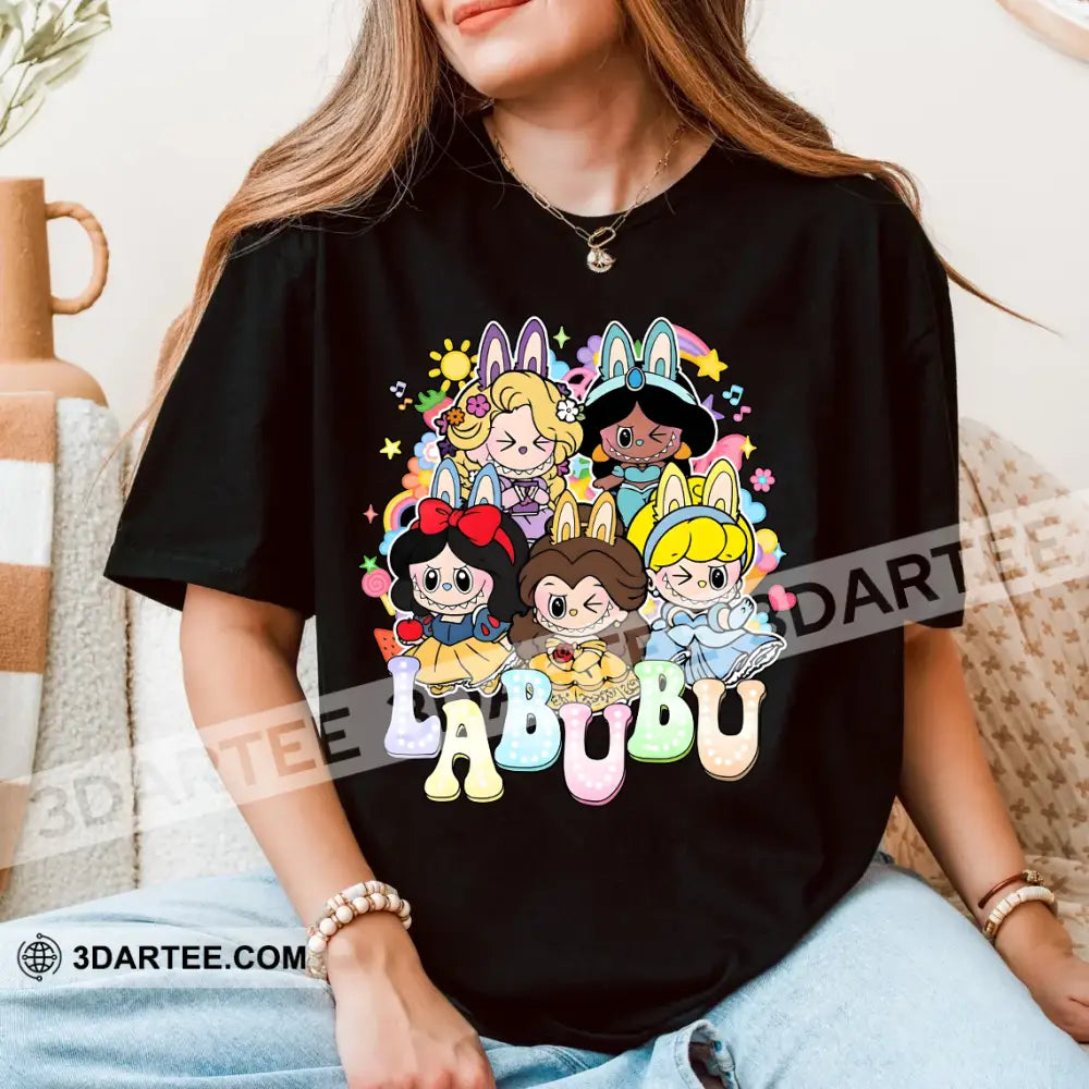 Kid And Adult T-Shirt - Labubu Dressed As Princesses Labubu The Monsters T-Shirt Cute Collectible Gift Apparel