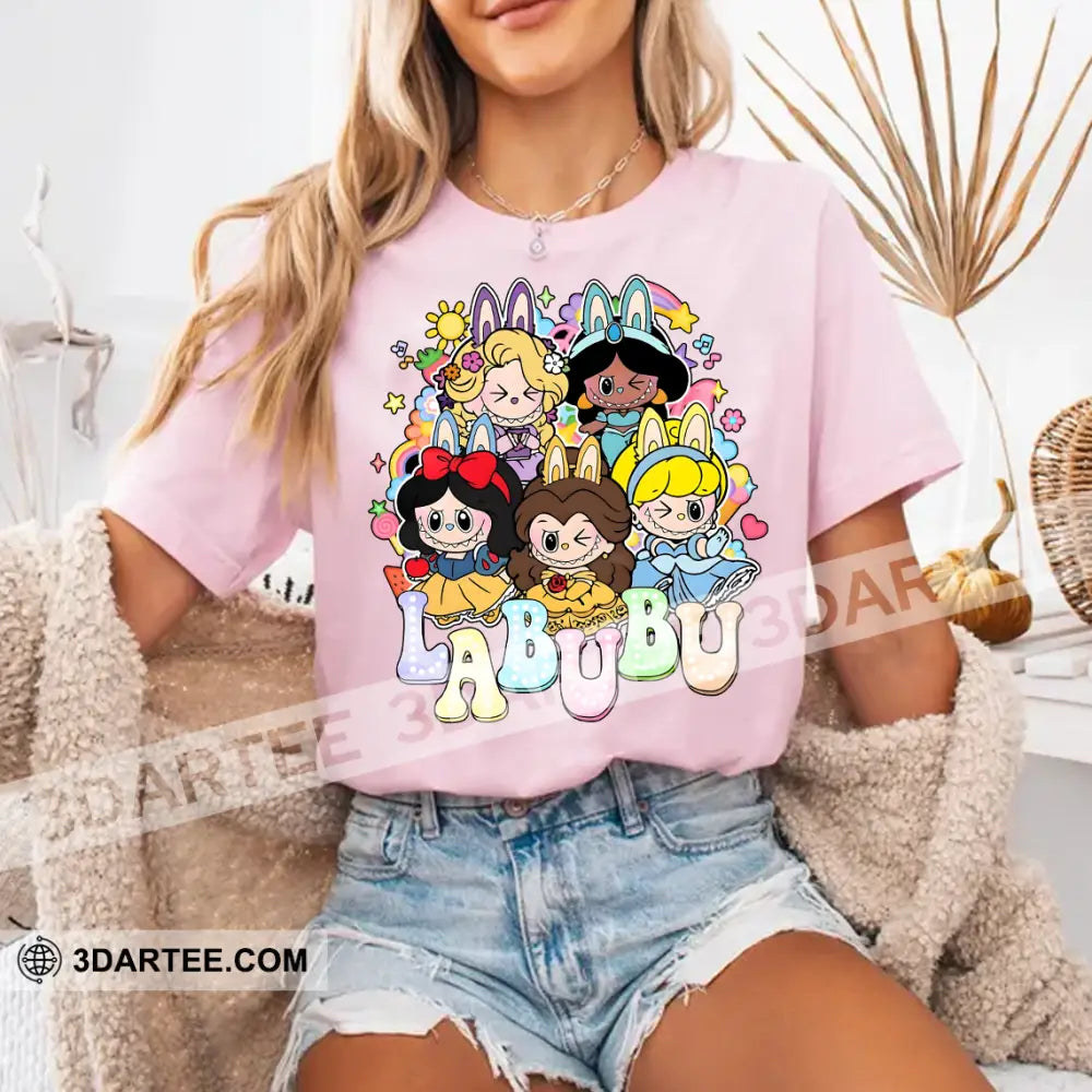 Kid And Adult T-Shirt - Labubu Dressed As Princesses Labubu The Monsters T-Shirt Cute Collectible Gift Apparel