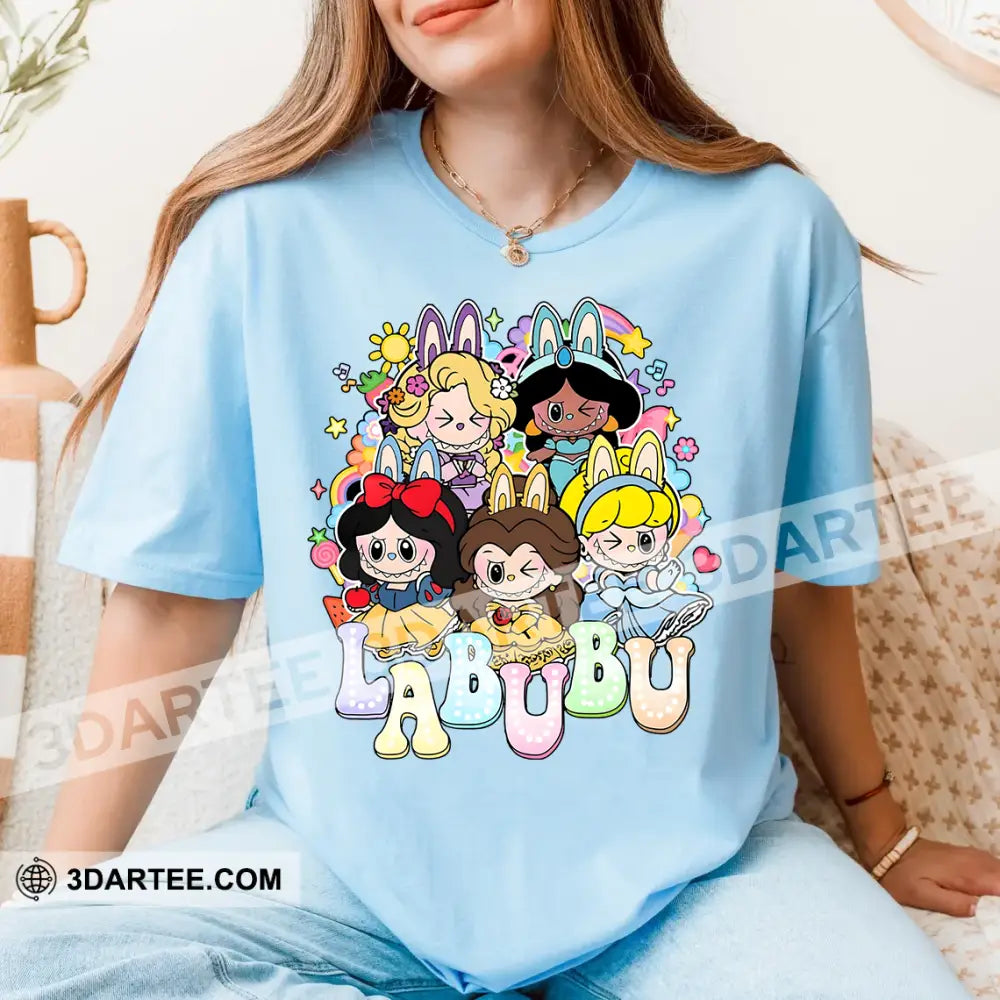 Kid And Adult T-Shirt - Labubu Dressed As Princesses Labubu The Monsters T-Shirt Cute Collectible Gift Apparel