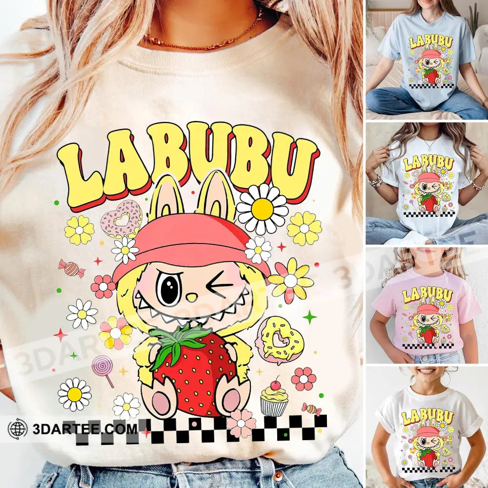 Kid And Adult T-Shirt - Labubu The Monsters T-Shirt The Cute Labubu Design Kid T-shirt / Black / XS Apparel