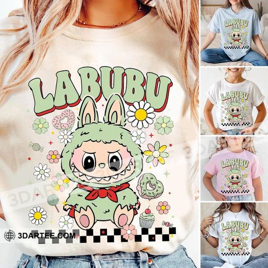 Kid And Adult T-Shirt - Labubu The Monsters T-Shirt The Cute Labubu Design Kid T-shirt / Black / XS Apparel