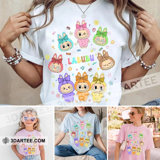 Kid And Adult T-Shirt - The Monsters Labubu T-Shirt Colorful Labubu Kid T-shirt / Black / XS Apparel