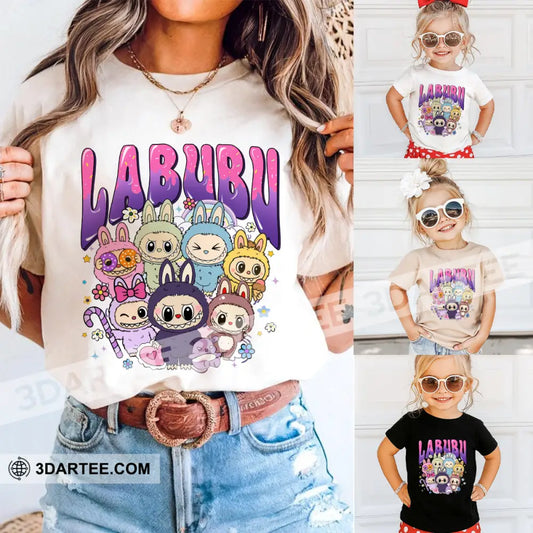 Kid And Adult T-Shirt - The Monsters Labubu T-Shirt The Monsters Coming,Cute Collectible Gift Kid T-shirt / Black / XS