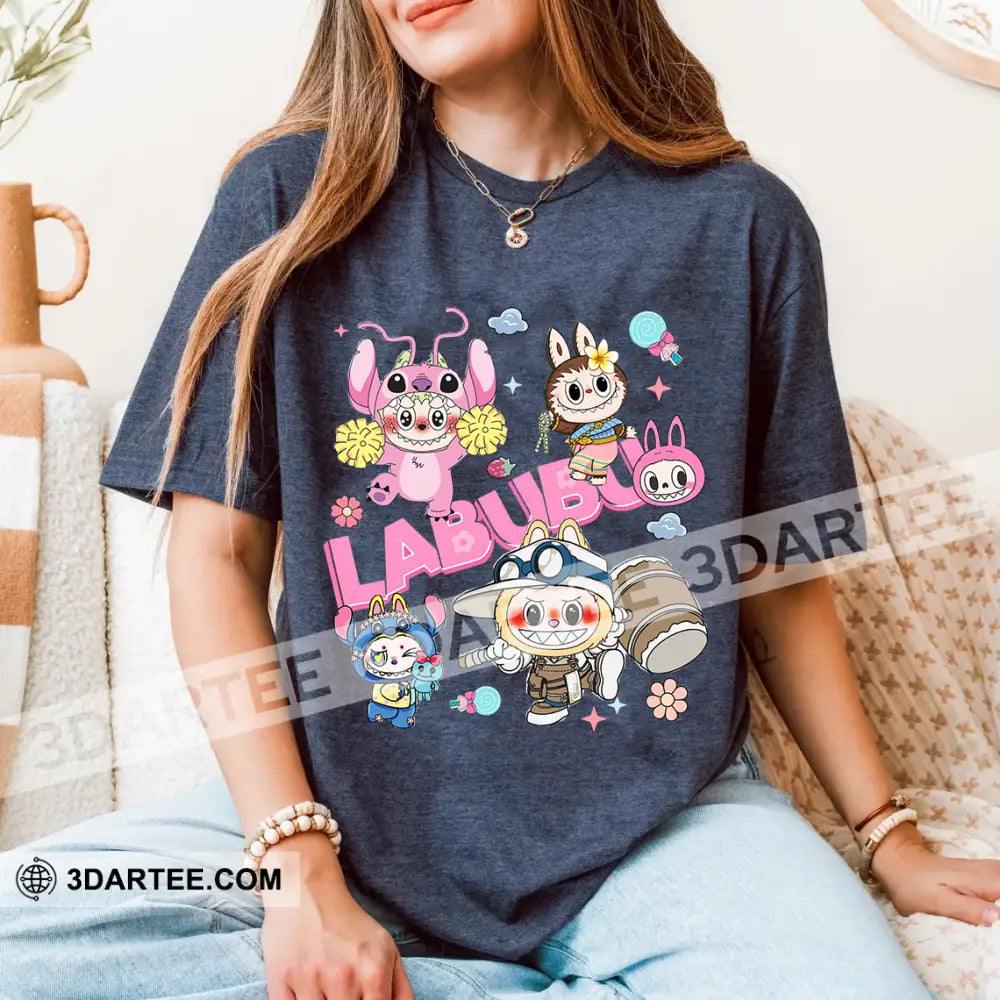 Kid And Adult T-Shirt - The Monsters Labubu T-Shirt Happy Labubu Cute Collectible Gift Apparel