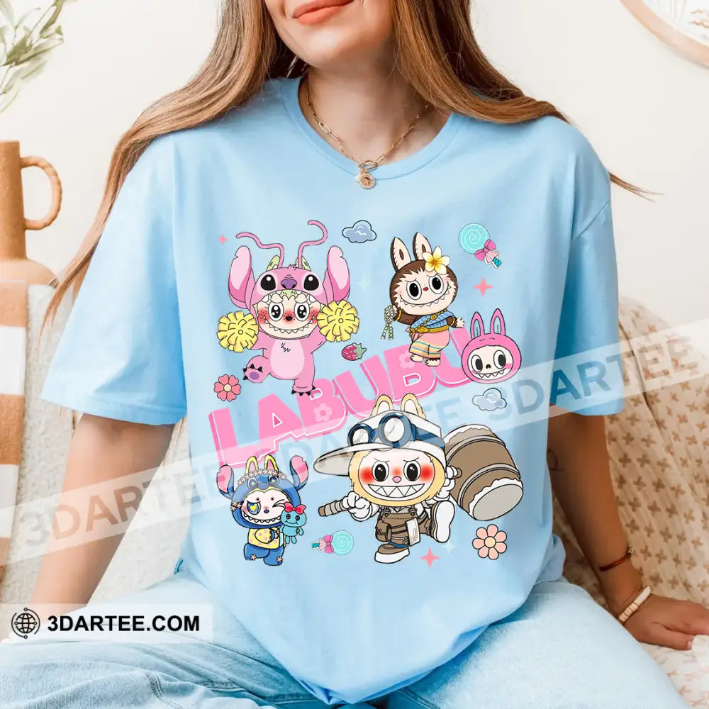 Kid And Adult T-Shirt - The Monsters Labubu T-Shirt Happy Labubu Cute Collectible Gift Apparel