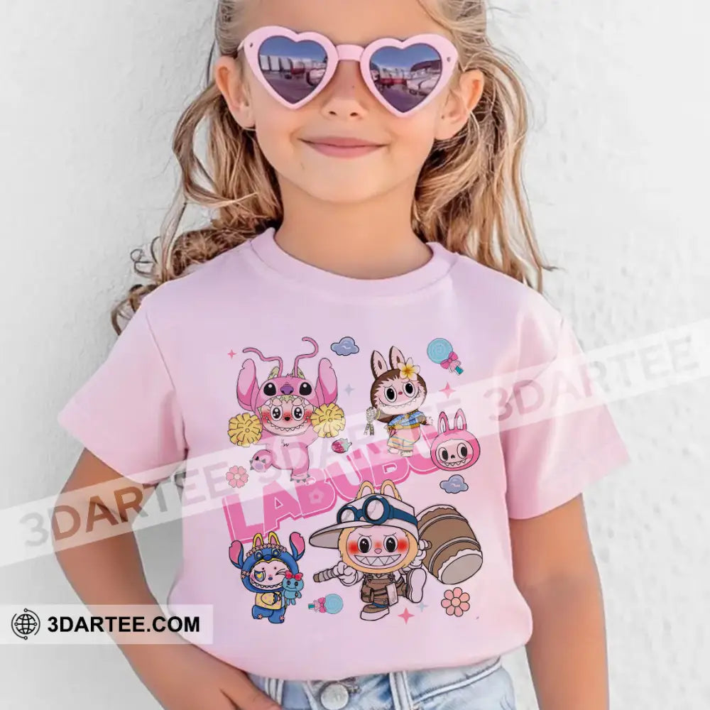 Kid And Adult T-Shirt - The Monsters Labubu T-Shirt Happy Labubu Cute Collectible Gift Apparel