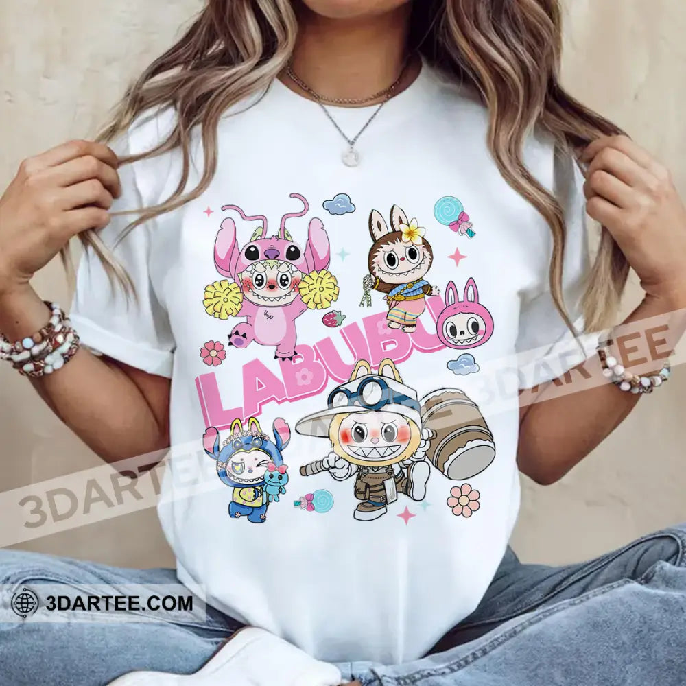 Kid And Adult T-Shirt - The Monsters Labubu T-Shirt Happy Labubu Cute Collectible Gift Apparel