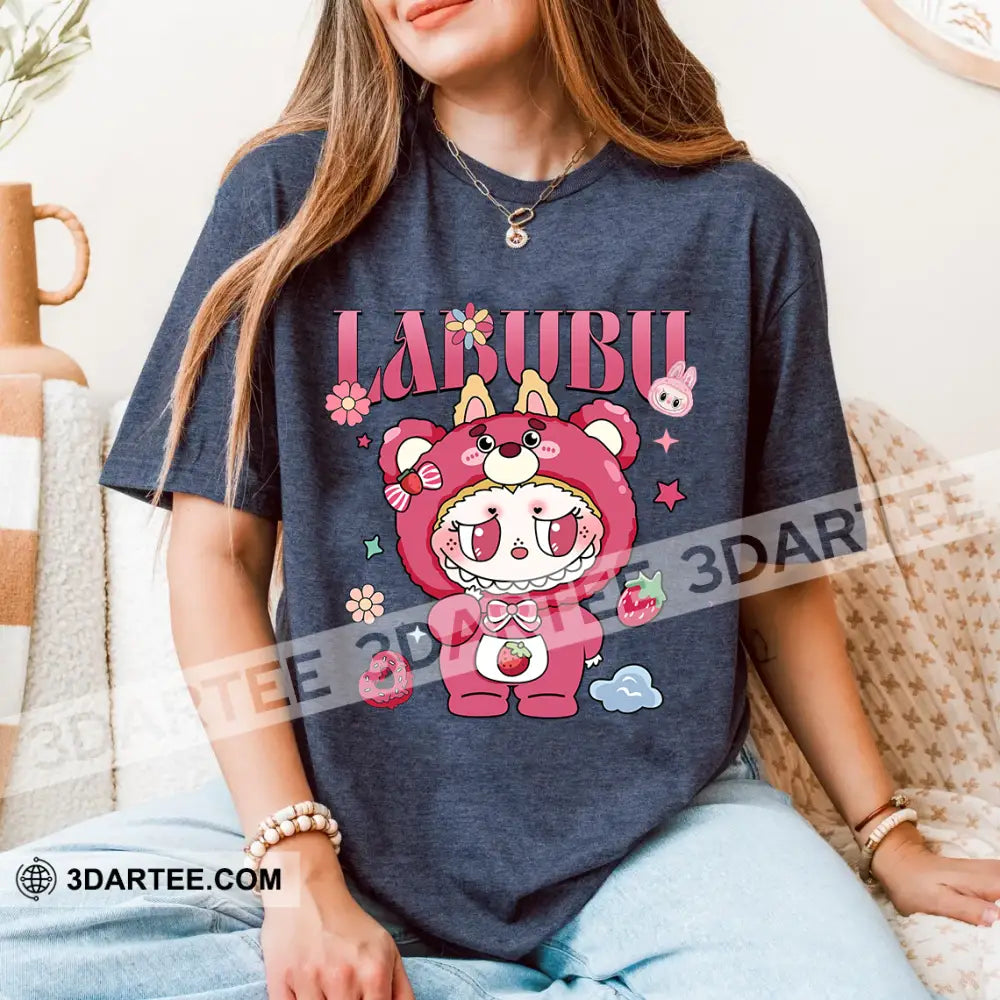 Kid And Adult T-Shirt - The Monsters Labubu T-Shirt Labubu In Lotso Bear Costume Cute Collectible Gift Apparel