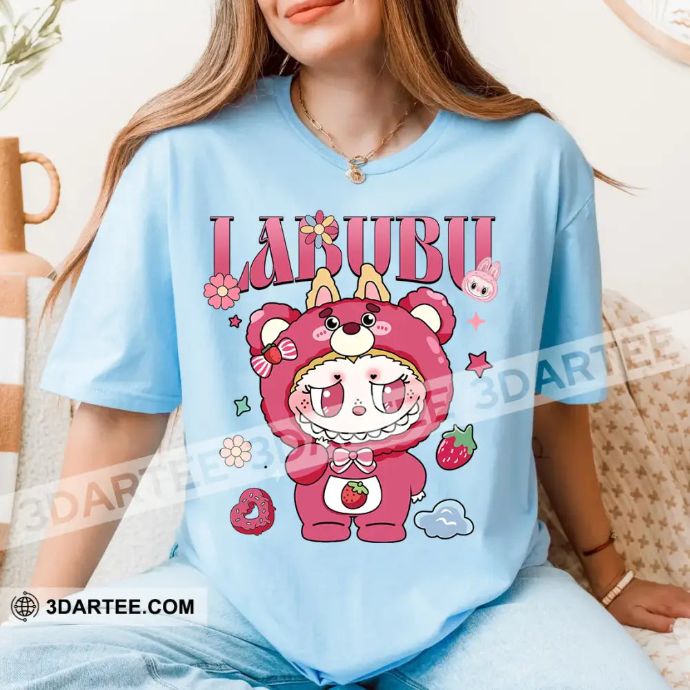 Kid And Adult T-Shirt - The Monsters Labubu T-Shirt Labubu In Lotso Bear Costume Cute Collectible Gift Apparel