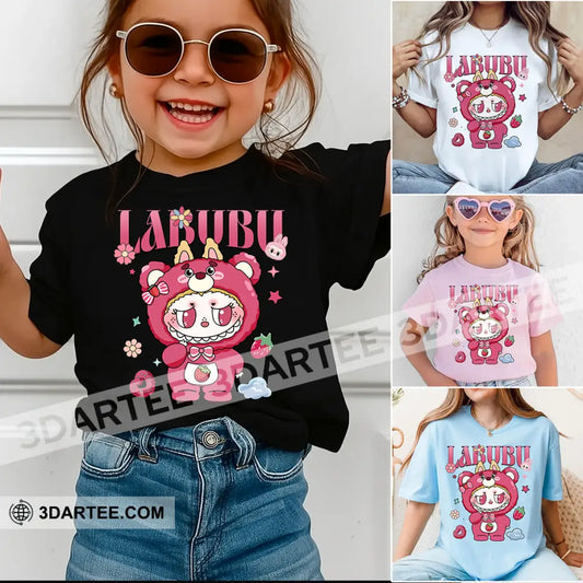 Kid And Adult T-Shirt - The Monsters Labubu T-Shirt Labubu In Lotso Bear Costume Cute Collectible Gift Kid T-shirt