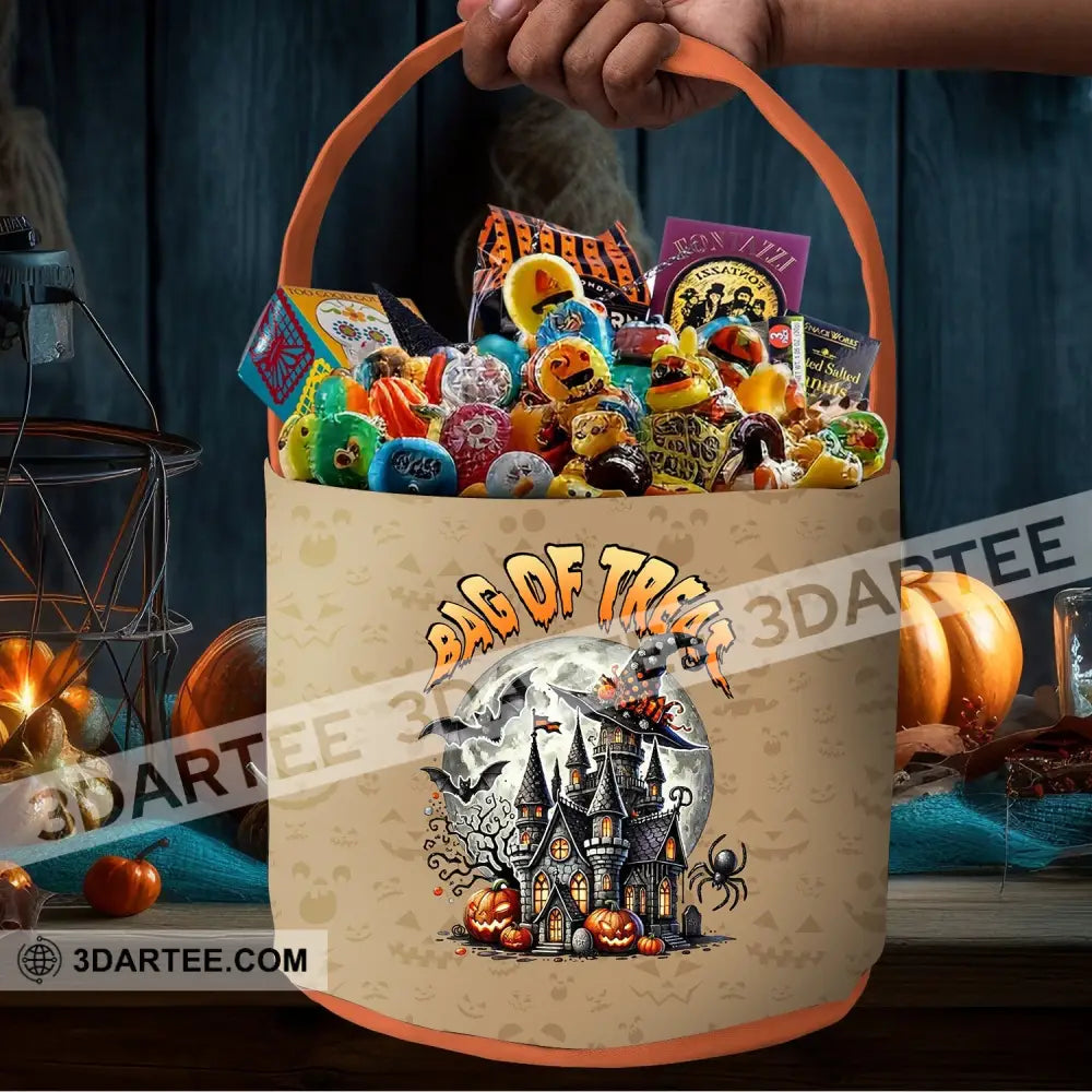 Kid Halloween Bag Of Treat - Personalized Halloween Spooky Basket