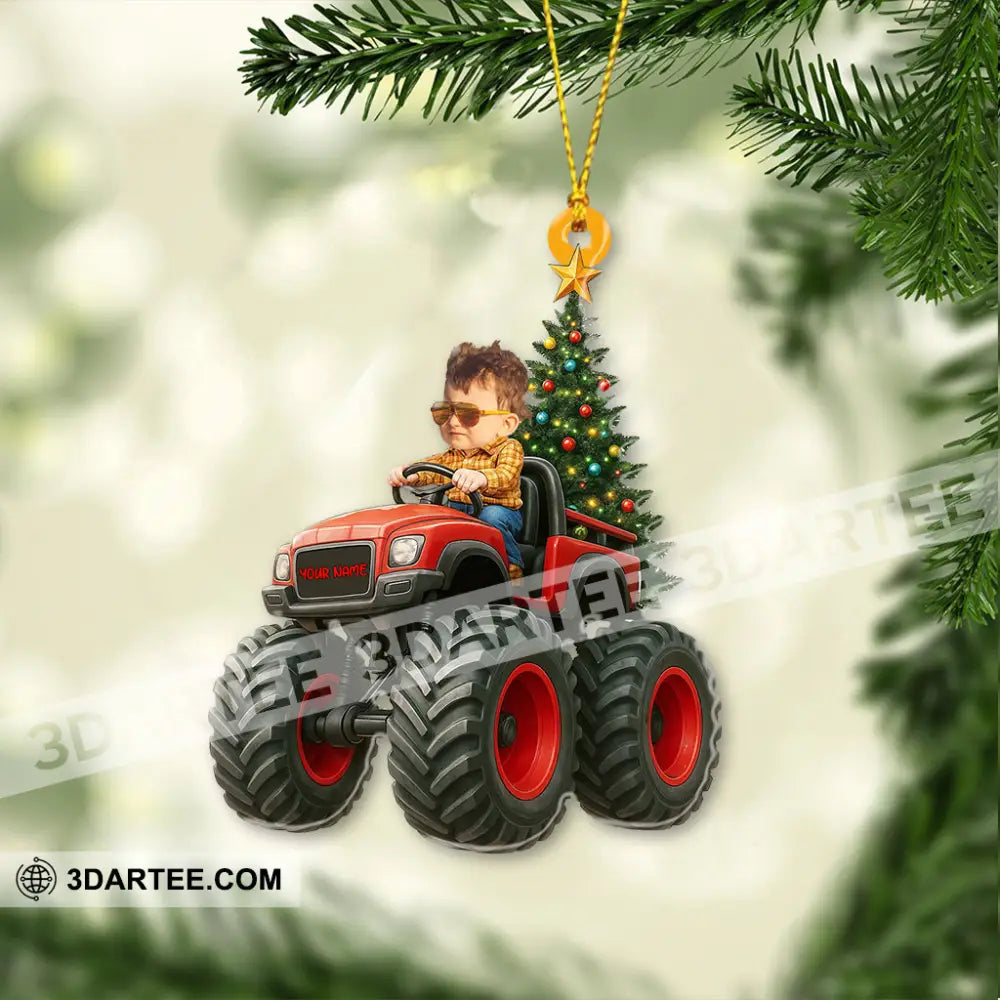 Kid On Car Home Decor Christmas Ornament Personalized Ornament Ornament