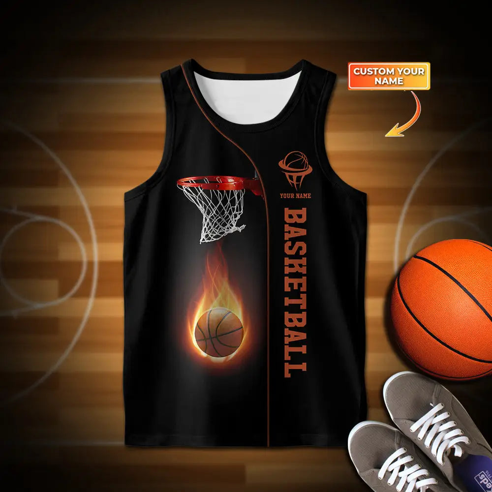 Kids Clothing Custom Name Basketball Tank And Shorts Toddler Top & Matching Short Pants / Youth S