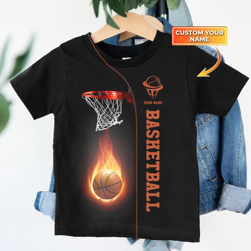 Kids Clothing Custom Name Basketball Tank And Shorts Toddler Top & Matching / Youth S T-Shirt