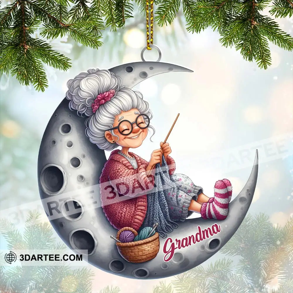 Knitting Woman Home Decor Christmas Ornament Personalized Ornament Ornament