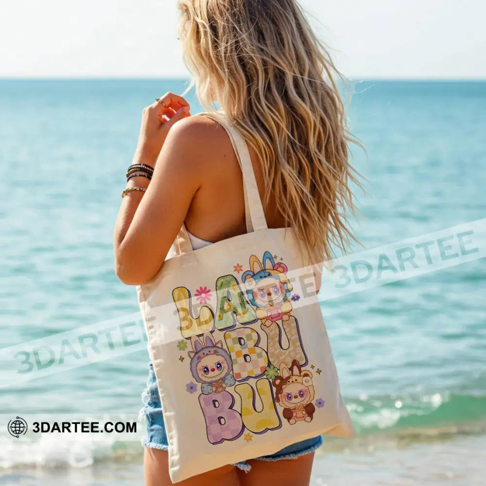 Labubu Summer Tote Bag The Funny And Cute Monsters Canvas Tote Bag Bag