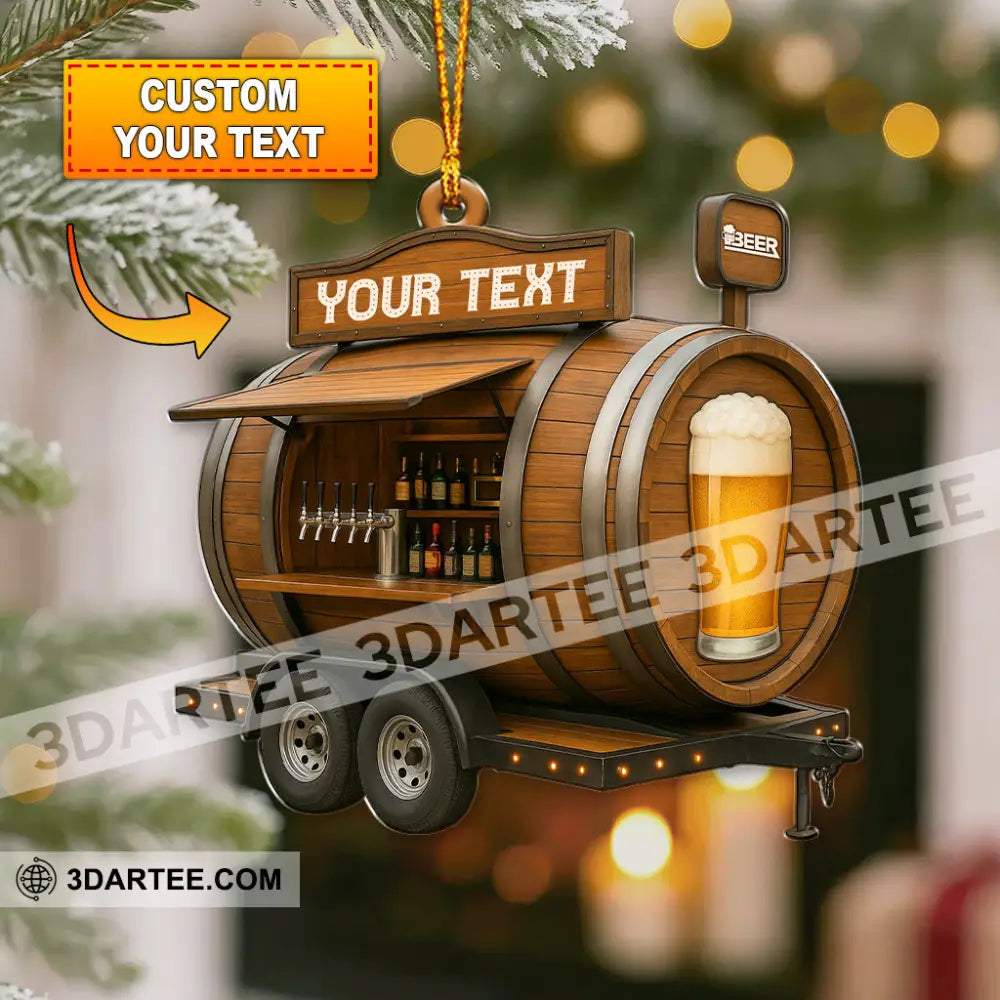 Let’s Drink Beer Home Decor Christmas Ornament Personalized Ornament 3.54’’ / 1 Ornament Ornament