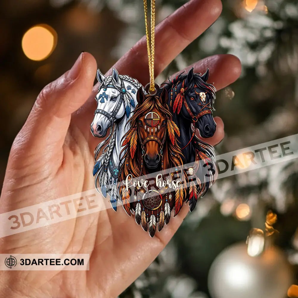 Love Horse Home Decor Christmas Ornament - Ornament