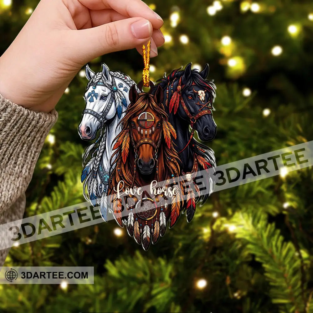 Love Horse Home Decor Christmas Ornament - Ornament