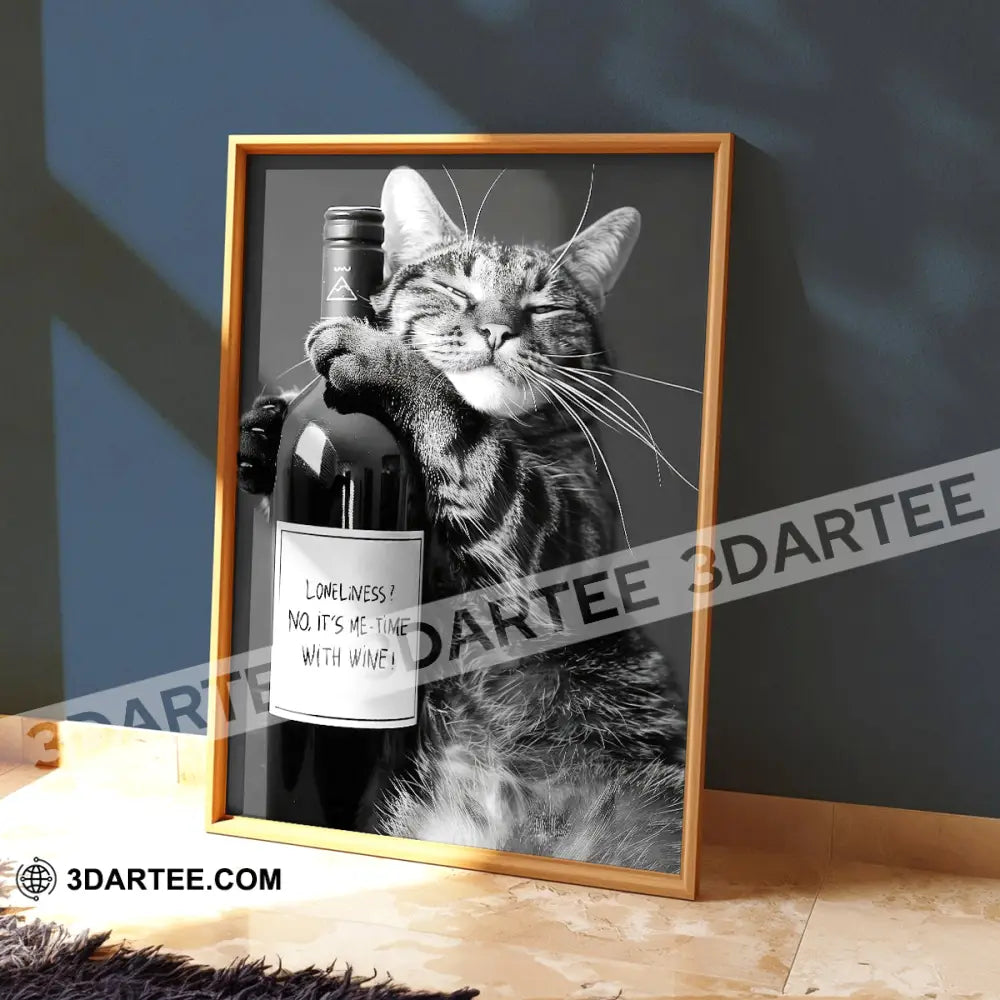 Loveliness No It’s Me Time With Wine Home Decor Gift Canvas Poster