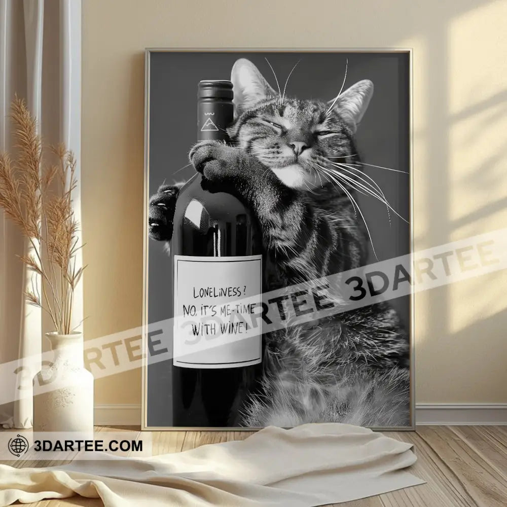 Loveliness No It’s Me Time With Wine Home Decor Gift Canvas Poster