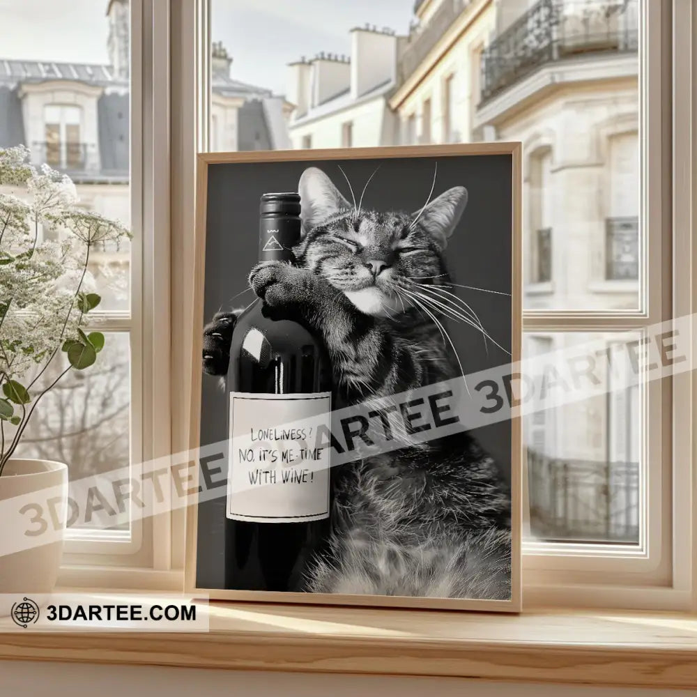 Loveliness No It’s Me Time With Wine Home Decor Gift Canvas Poster