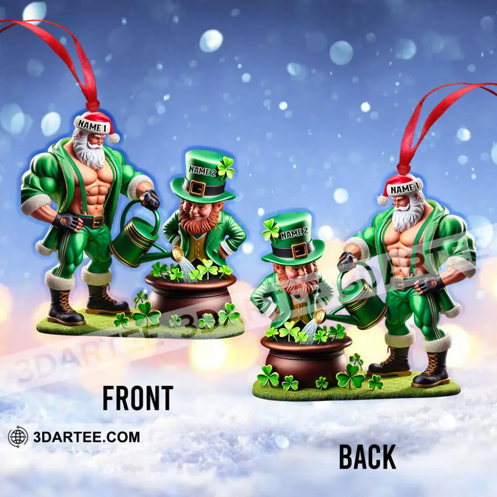 Lucky Leprechaun In Green Leotards Home Decor Christmas Ornament Personalized Ornament Ornament