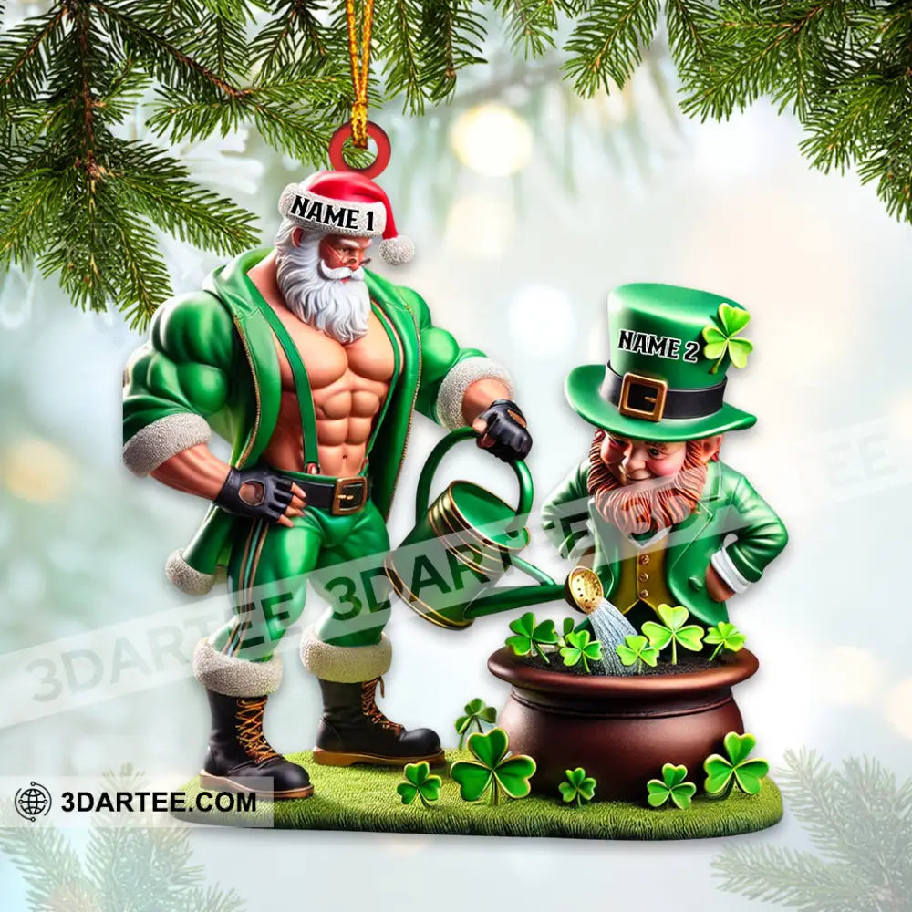 Lucky Leprechaun In Green Leotards Home Decor Christmas Ornament Personalized Ornament Ornament
