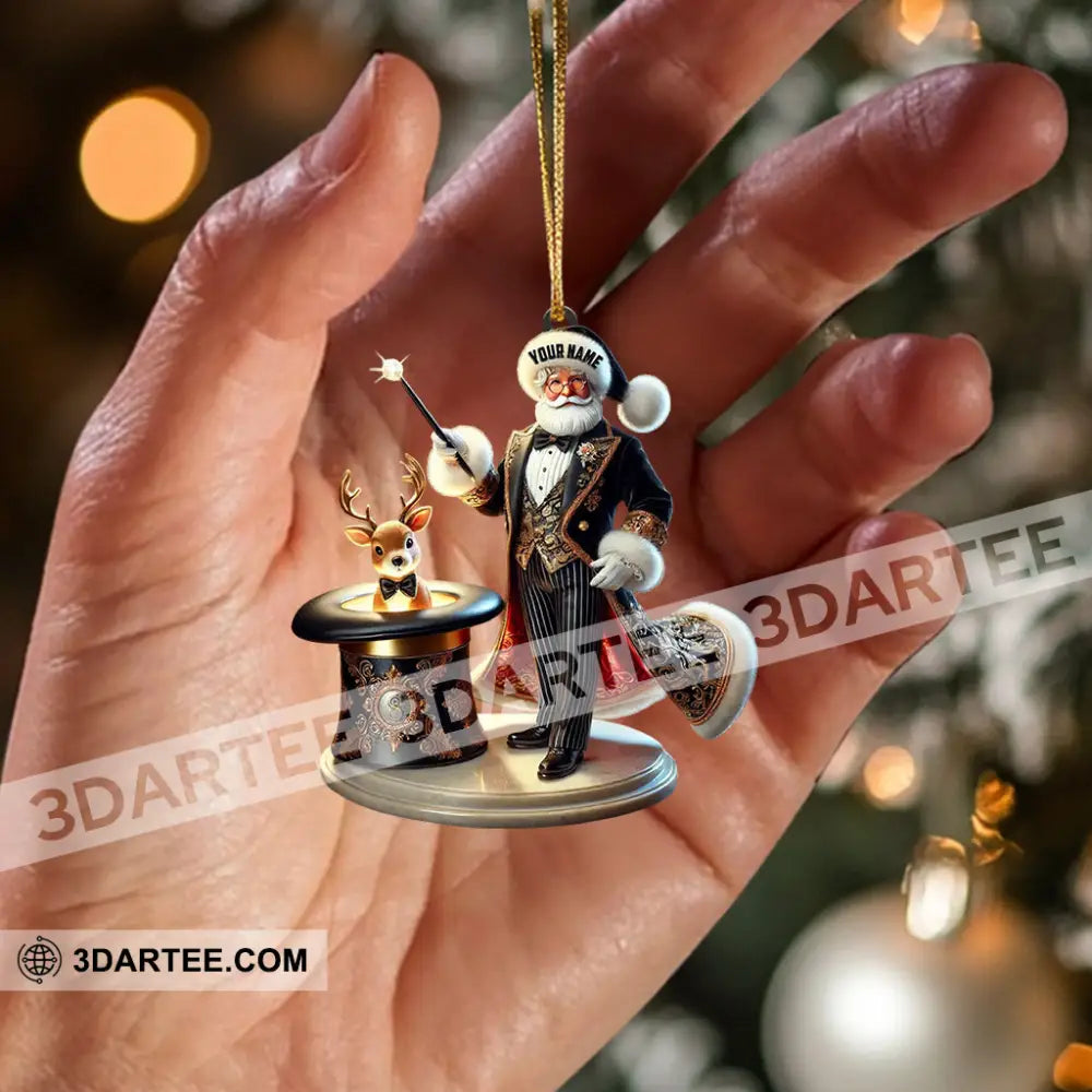 Magician Santa Home Decor Christmas Ornament Personalized Ornament Ornament