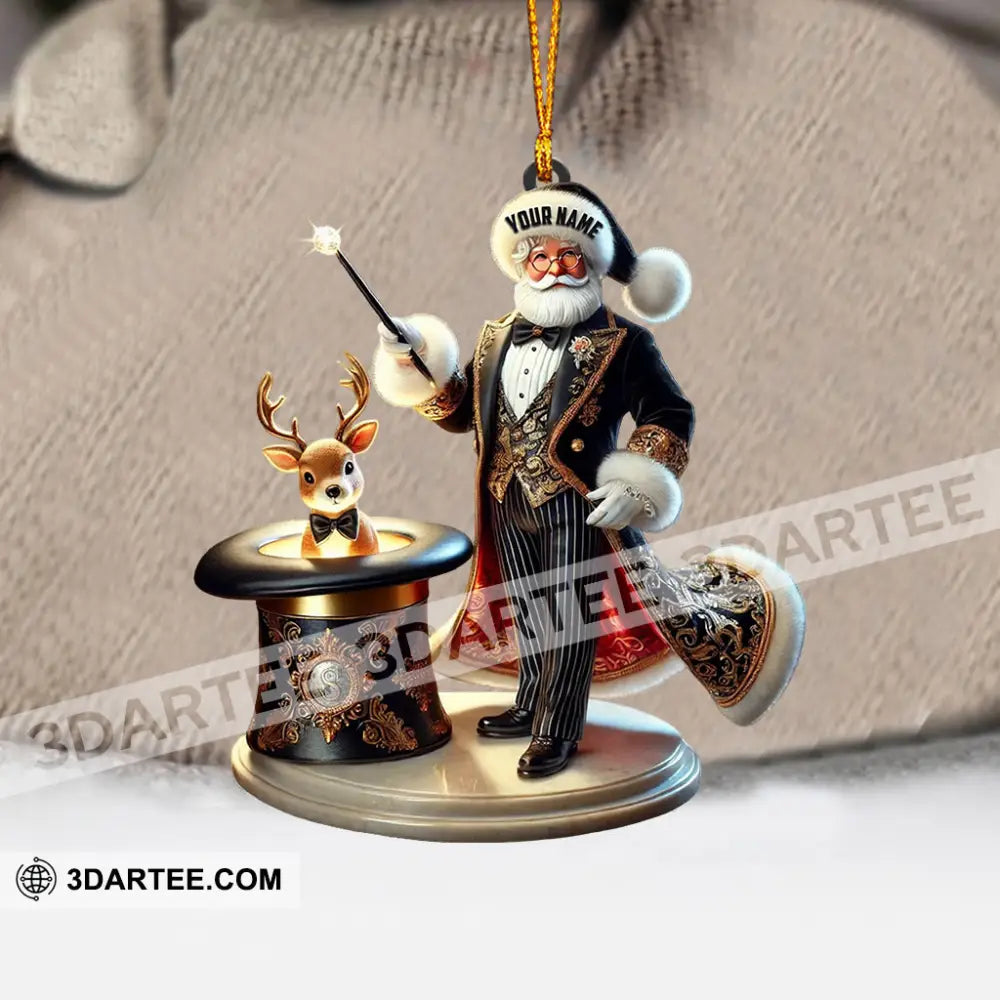 Magician Santa Home Decor Christmas Ornament Personalized Ornament Ornament