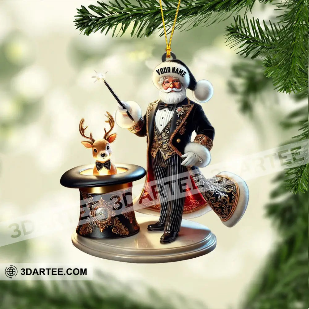 Magician Santa Home Decor Christmas Ornament Personalized Ornament Ornament