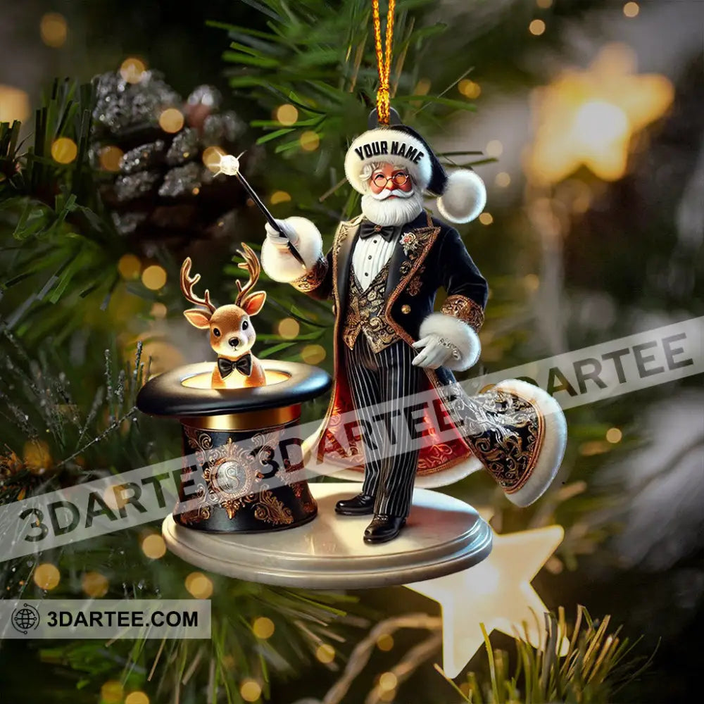 Magician Santa Home Decor Christmas Ornament Personalized Ornament Ornament