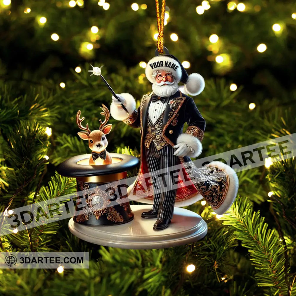 Magician Santa Home Decor Christmas Ornament Personalized Ornament Ornament