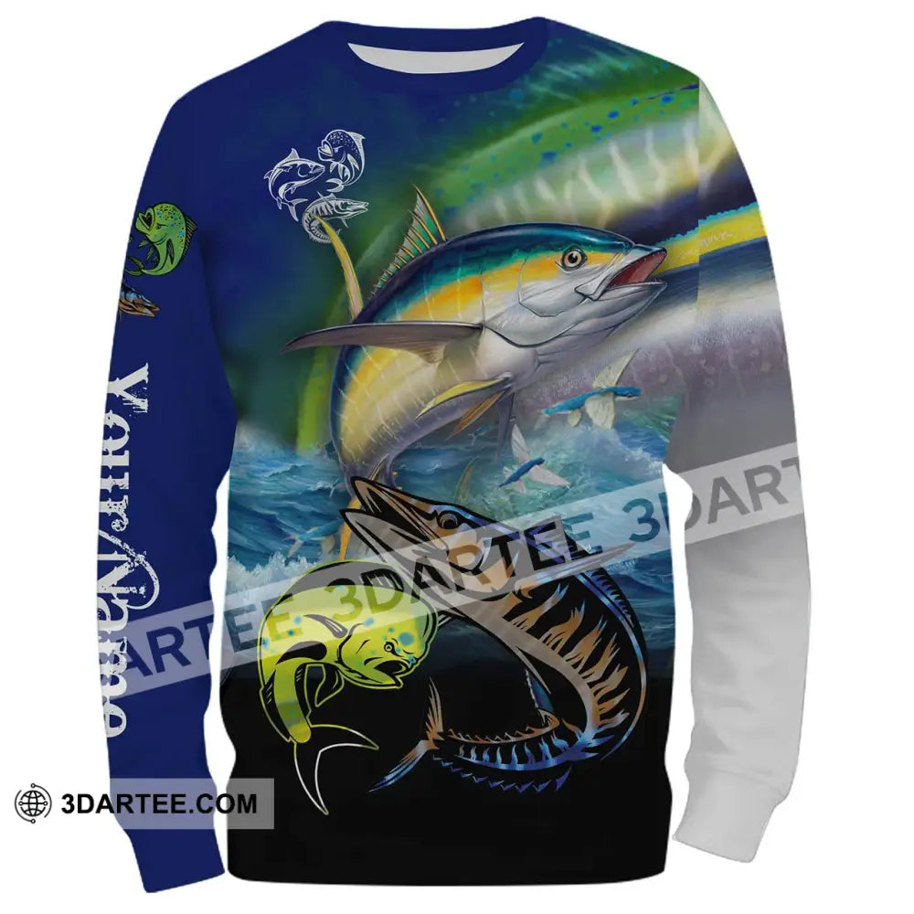 Mahi-Mahi Wahoo Tuna Customize Name 3D Shirts