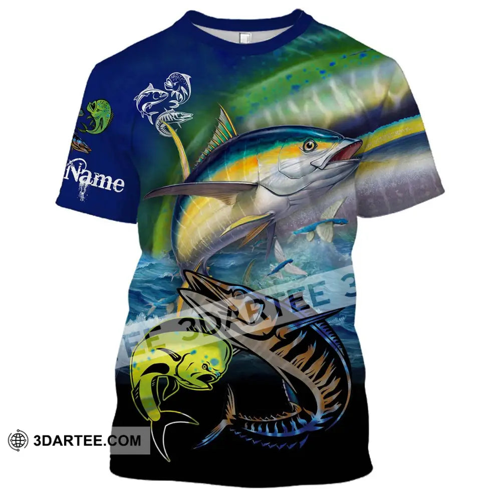 Mahi-Mahi Wahoo Tuna Customize Name 3D Shirts