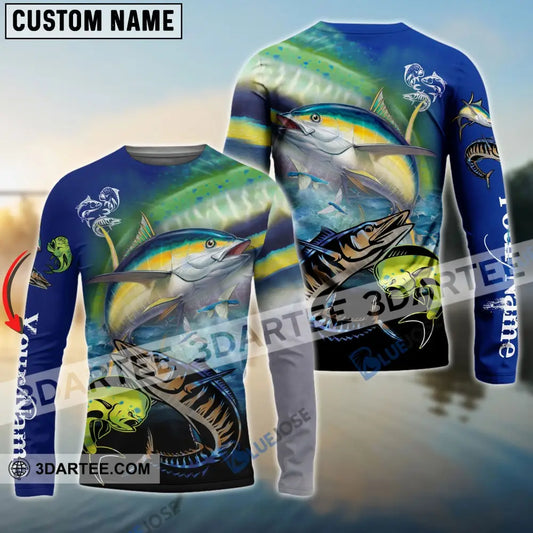 Mahi-Mahi Wahoo Tuna Customize Name 3D Shirts