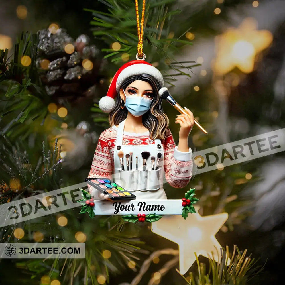 Makeup Artist Christmas Ornament Personalized Ornament 3.54’’ / 1 Ornament Ornament