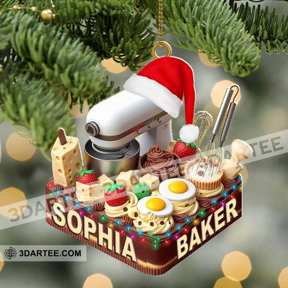 Making Cake Christmas Ornament Personalized Ornament 3.54’’ / 1 Ornament Ornament