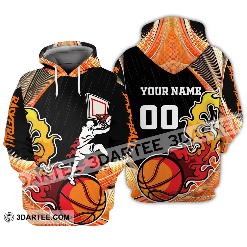 Man Shirt Basketball Custom Name T-Shirt Championship Gift For Player Hoodie / S