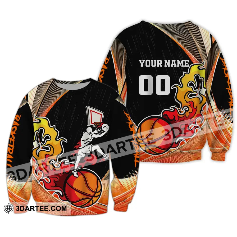 Man Shirt Basketball Custom Name T-Shirt Championship Gift For Player Long Sleeve / S