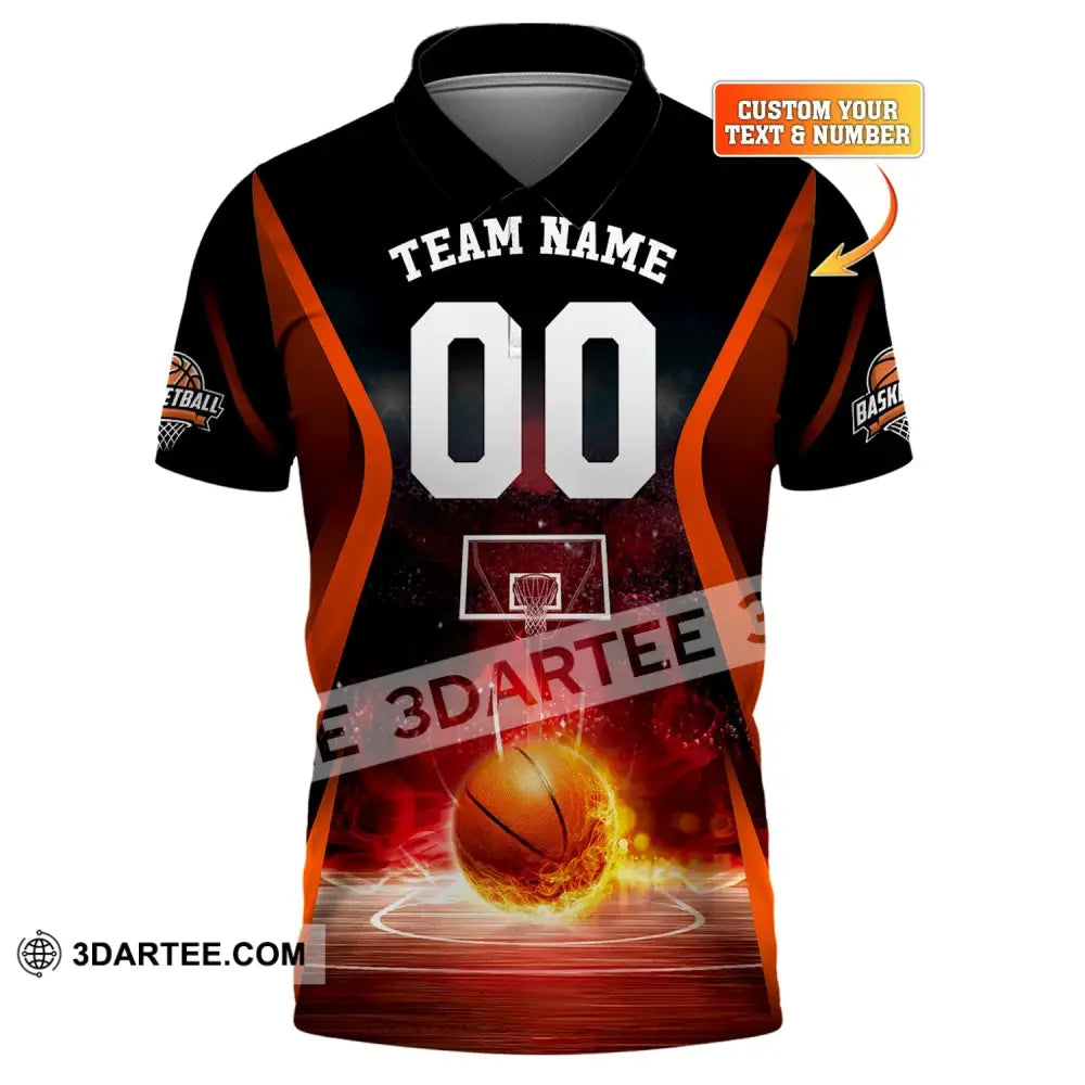 Man Shirt Basketball Polo Custom Name And Number T-Shirt Gift For Player