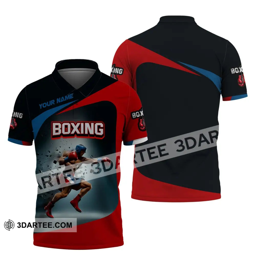 Man Shirt Boxing Custom Name T-Shirt Polo Gift For Lover / S