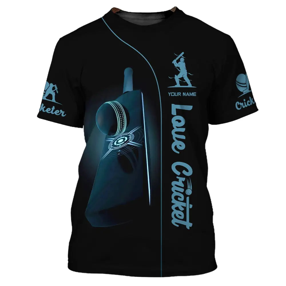 Man Shirt Cricket Custom Name T-Shirt Gift For Lover / S