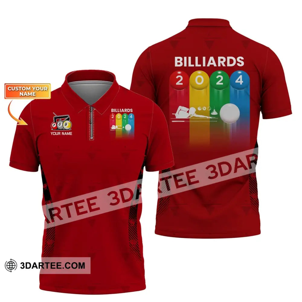 Man Shirt Custom Billiards Polo T-Shirt For Lovers T-Shirt