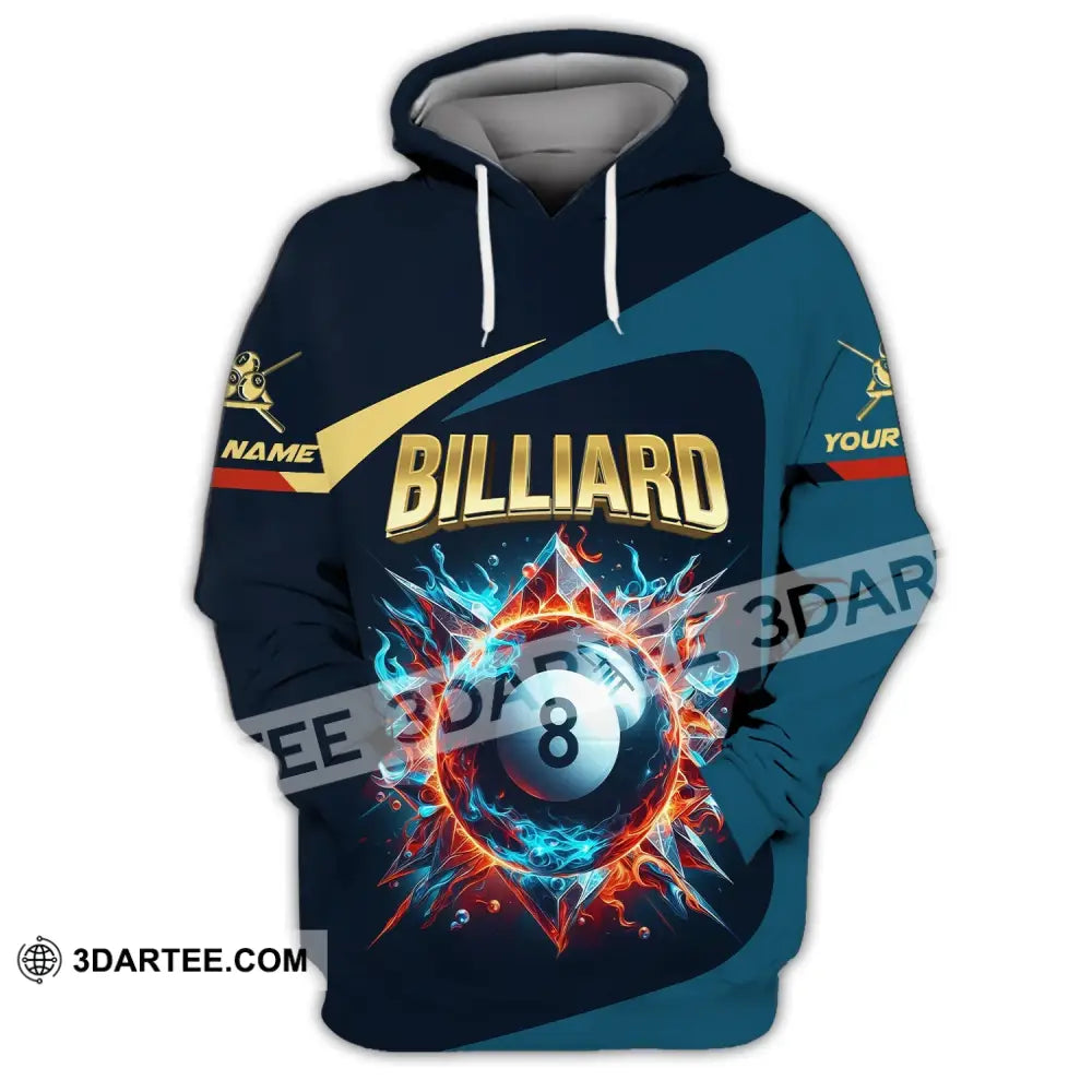 Man Shirt Custom Billiards T-Shirt Lover Gift For Players Hoodie / S T-Shirt