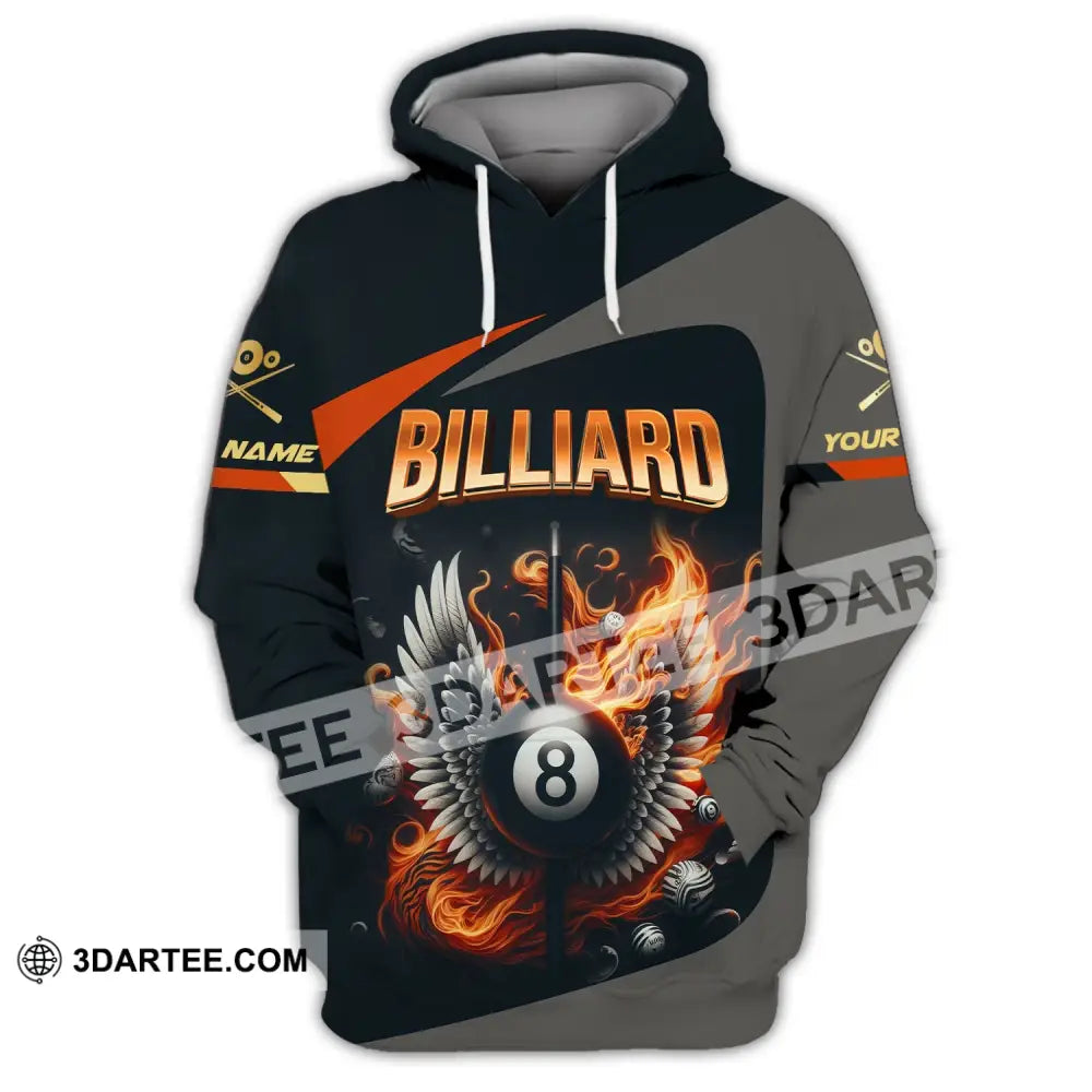 Man Shirt Custom Billiards T-Shirt Lover Gift For Players Hoodie / S T-Shirt