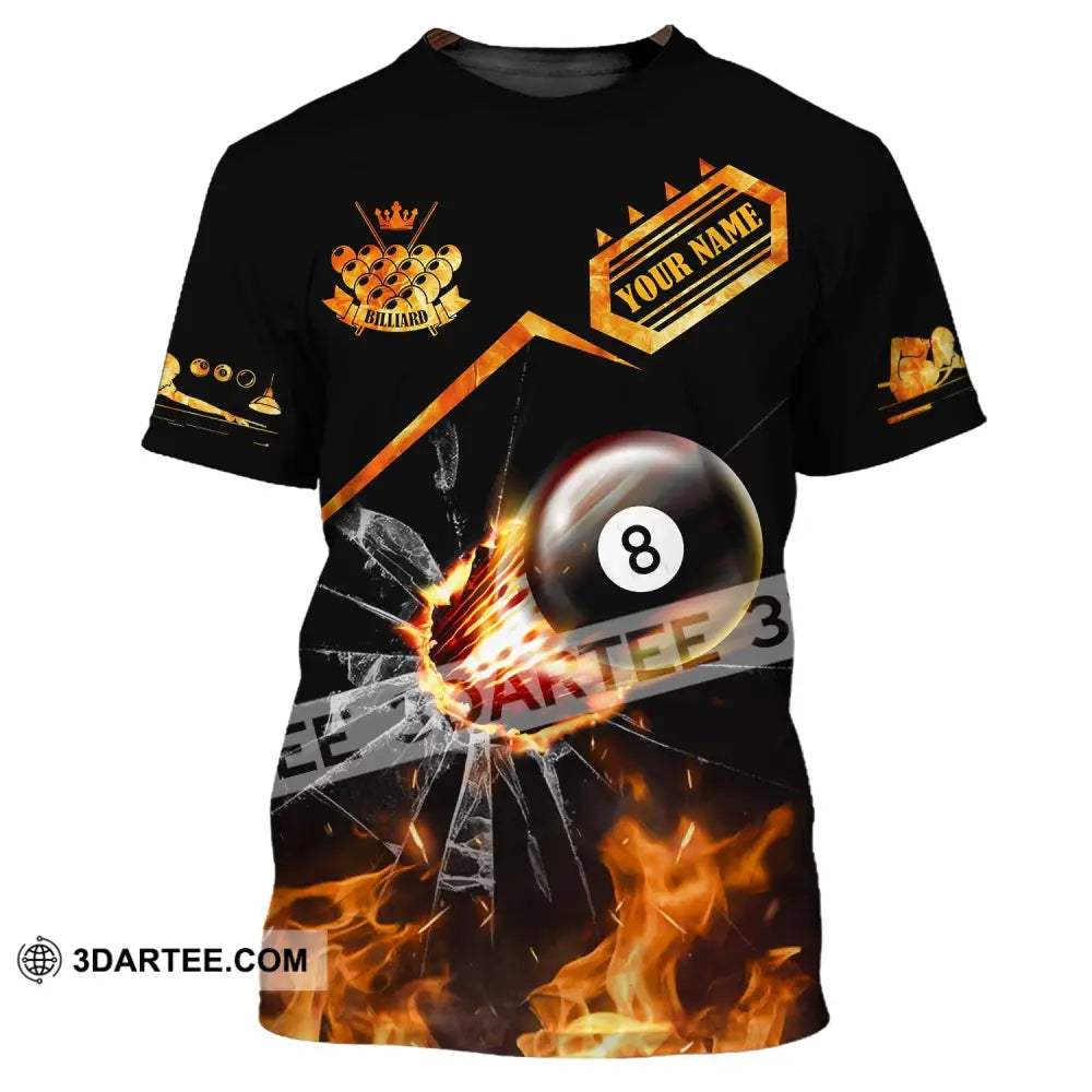 Man Shirt Custom Billiards T-Shirt Lover Gift For Players T-Shirt / S